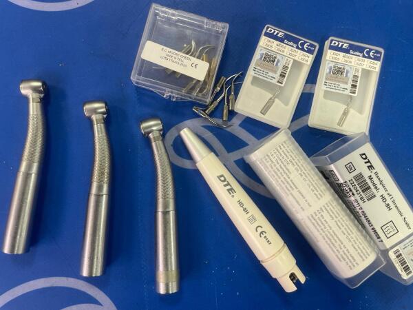3 x Bien Air BORA 1093404 & 1 x DTE HD-8H Dental Handpieces