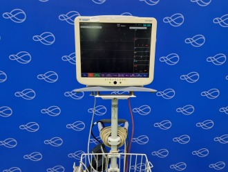 Fukuda Denshi DS-7300 Patient Monitor on Rollstand