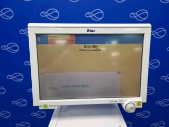 Draeger Evita Infinity V500 Ventilator with Infinity C500 Monitor on Trolley - 4
