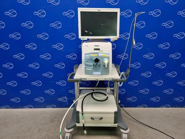 Draeger Babylog VN500 Ventilator with Infinity C500 Monitor on Trolley