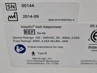 Maculogix AdaptDx Dark Adoptometer on Motorised Table - 2