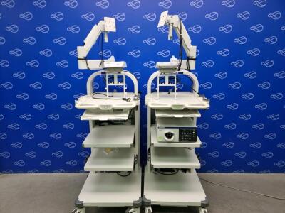 Olympus Evis Lucera Elite CLV-290SL Light Source with 2 x Olympus WM-NP2 Stack Trolley