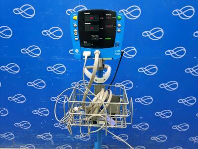 GE Carescape V100 Dinamap Vital Signs Monitor on Rollstand