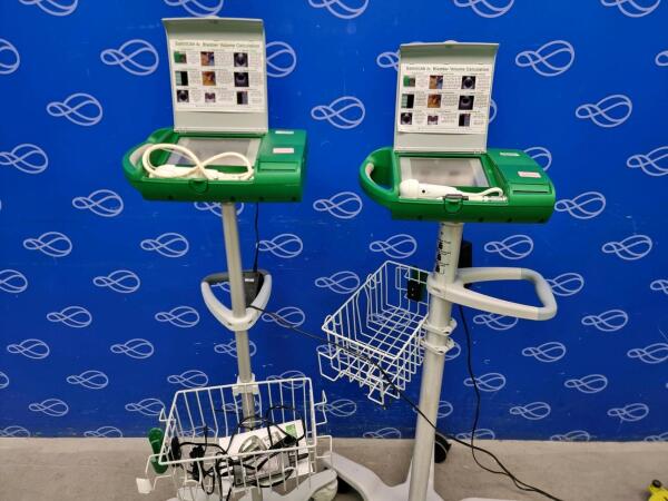 2 x Bardscan IIs Bladder Scanner on Rollstand