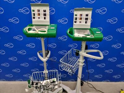 2 x Bardscan IIs Bladder Scanner on Rollstand