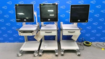 3 x K2 Medical K2MS Portal Monitors on Rollstands - No HDD