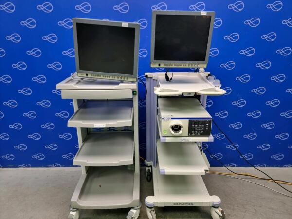 Olympus Evis Lucera Elite CLV-290SL Light Source with 2 x Stack Trolley
