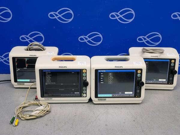 3 x Philips SureSigns VS4 Vital Signs Monitor, 1 x Philips SureSigns VM4 Patient Monitor,