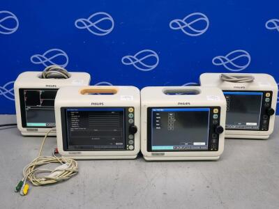 3 x Philips SureSigns VS4 Vital Signs Monitor, 1 x Philips SureSigns VM4 Patient Monitor,