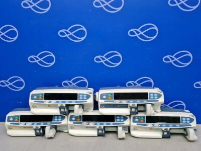 4 x Alaris GH and 1 x Alaris CC Guardrails Plus Syringe Driver
