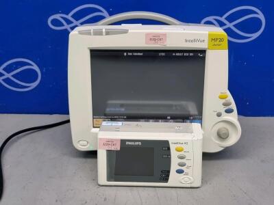 Philips Intellivue MP20 Junior Patient Monitor with Philips Intellivue X2 Transport Monitor