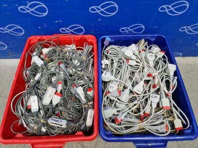 Quantity of Assorted Patient Monitoring Cables