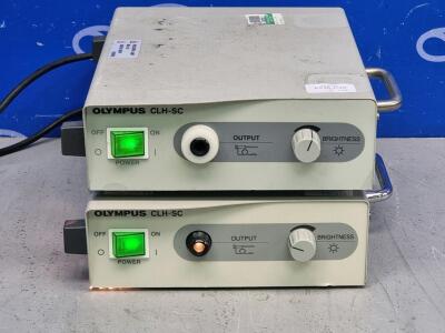 2 x Olympus CLH-SC Halogen Lamp Light Source