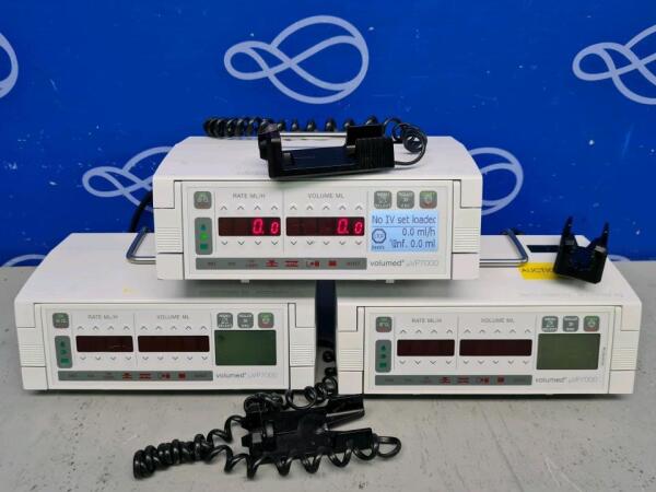 3 x Arcomed AG Volumed &Acirc;&micro;VP7000 Volumetric Infusion Pump