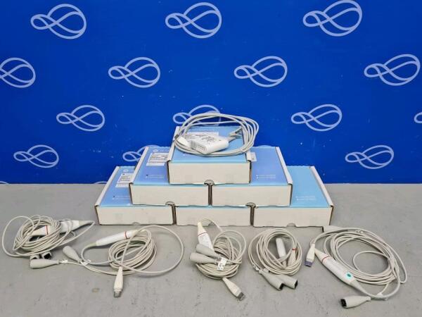 5 x Carescape MKP101 Invasive PRES and 6 x Carescape MKE101 12-Lead ECG Trunk Cable Patient Monitoring Cable