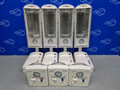 4 x Fisher & Paykel IW990AEK Manual Wall-Mounted Infant Warmer & 3 x Fisher & Paykel Neopuff Infant Resuscitator