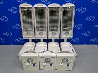 4 x Fisher & Paykel IW990AEK Manual Wall-Mounted Infant Warmer & 3 x Fisher & Paykel Neopuff Infant Resuscitator