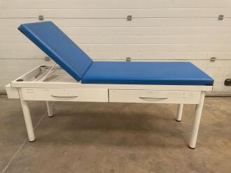Static 2-Drawer Manually Adjusted Patient Couch - Unbranded