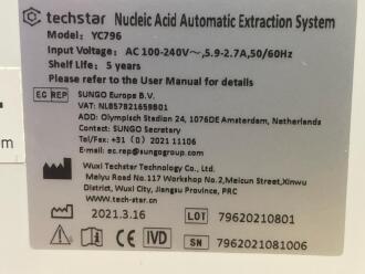 Techstar YC796 Automated Nucleic Acid Extraction System - 4