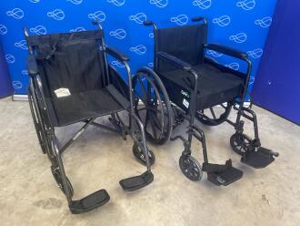 1 x Aidapt & 1 x CareCo Folding Self Propelling Wheelchairs