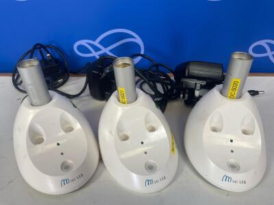 3 x Acteon Satelec Mini LED Handpiece Chargers & Batteries