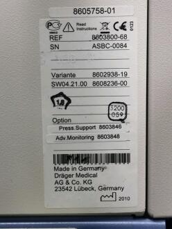 Draeger Primus Anaesthetic Machine - 3