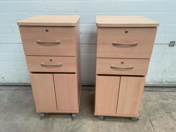 2 x Sunflower Medical Bedside Cabinets (as new)