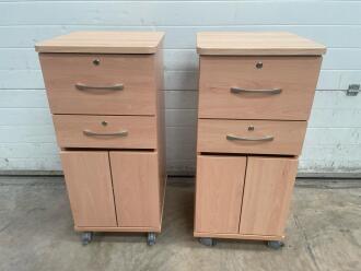 2 x Sunflower Medical Bedside Cabinets (as new)