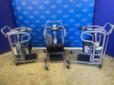 3 x Handcare Sit-To-Stand Patient Hoists