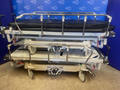 2 x Arjo Huntleigh Lifeguard Patient Trolleys