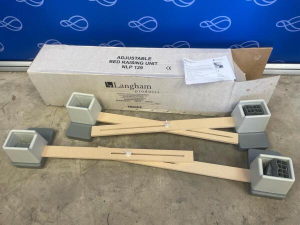 14 x Langham Adjustable Bed Raiser Units (boxed)