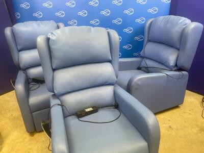 3 x Ocura Electric Armchairs