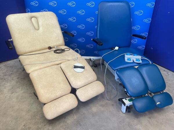 2 x Plinth 2000 Podiatry Chairs / Examination Couches