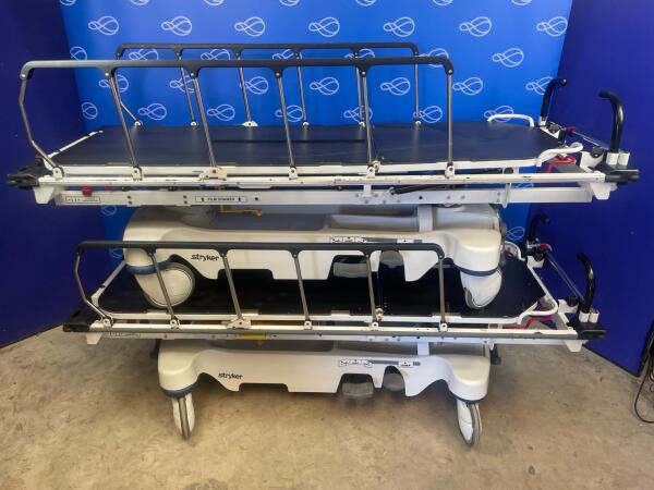 2 x Stryker 1037 Trauma Stretcher Trolleys