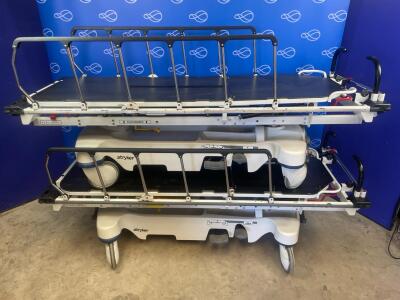 2 x Stryker 1037 Trauma Stretcher Trolleys