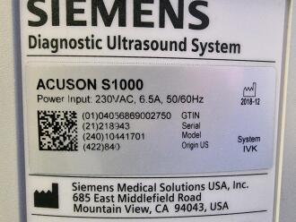 Siemens Acuson S1000 Ultrasound - 8