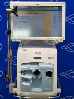 Draeger Evita Infinity V500 Ventilator with Infinity C500 Monitor on Trolley - 2