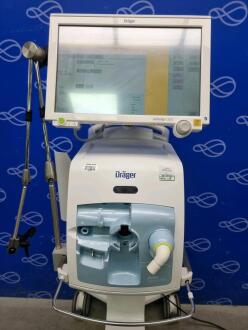 Draeger Evita Infinity V500 Ventilator with Infinity C500 Monitor on Trolley - 2
