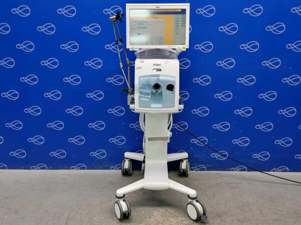 Draeger Evita Infinity V500 Ventilator with Infinity C500 Monitor on Trolley