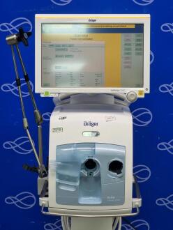 Draeger Evita Infinity V500 Ventilator with Infinity C500 Monitor on Trolley - 2