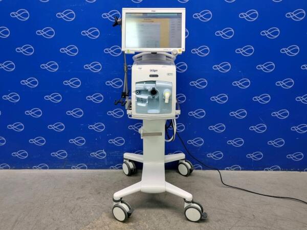 Draeger Evita Infinity V500 Ventilator with Infinity C500 Monitor on Trolley