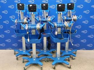 5 x GE Carescape Dinamap V100 Vital Signs Monitor on Rollstand