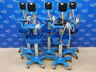 5 x GE Carescape Dinamap V100 Vital Signs Monitor on Rollstand