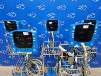5 x GE Carescape Dinamap V100 Vital Signs Monitor on Rollstand - 2