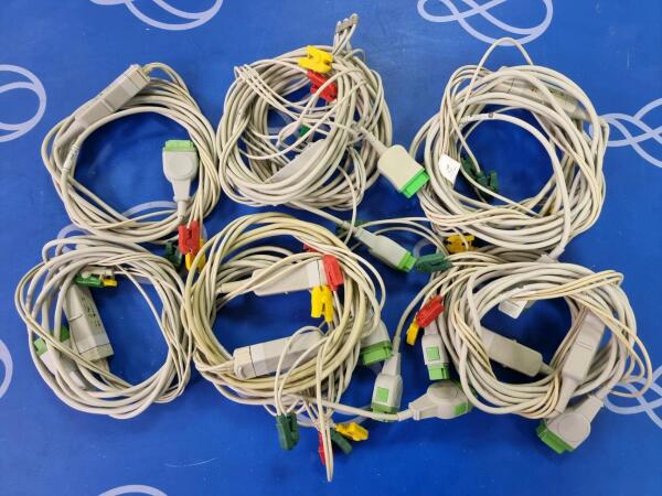 10 x GE 3 Lead ECG Cables