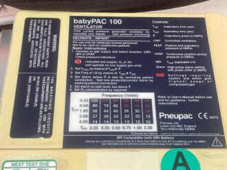 Pneupac BabyPAC 100 Ventilator - 3