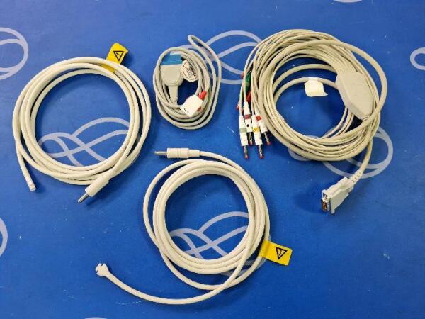 1 x Welch Allyn 210901 12-Lead ECG Cable, 1 x Masimo PC-8-GE LNOP Patient Cable and 2 x Philips M1597C Neonatal Blood Pressure Air Hose