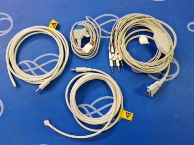 1 x Welch Allyn 210901 12-Lead ECG Cable, 1 x Masimo PC-8-GE LNOP Patient Cable and 2 x Philips M1597C Neonatal Blood Pressure Air Hose
