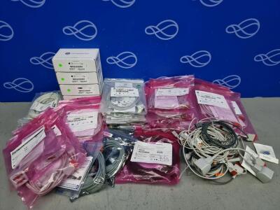 Quantity of Assorted Patient Monitoring Cables