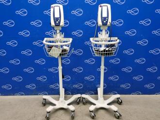 2 x Welch Allyn Spot Vital Signs Monitor on Rollstand